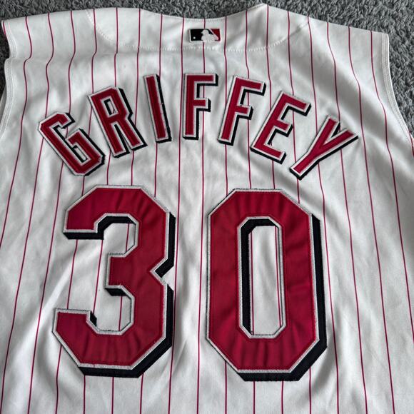 Vintage 2000 Authentic Russell Ken Griffey Jr MLB Cincinnati Reds Jersey Mens 48 - Picture 10 of 12